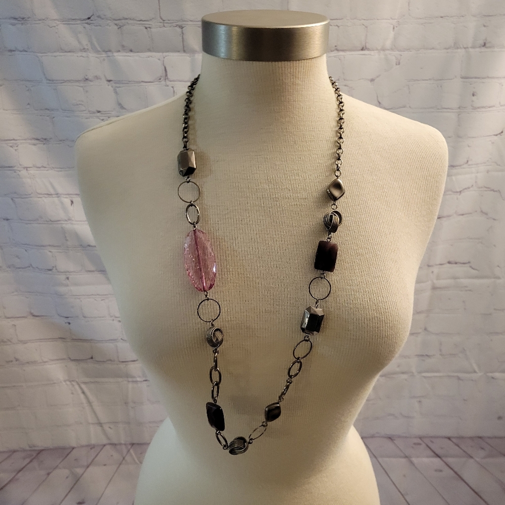 NYC Chain Beaded Necklace